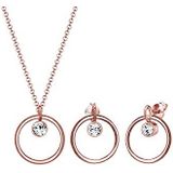 Elli - Sieradenset Cirkel Geo - Kristallen - 925 Zilver