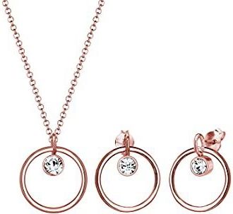 Elli - Sieradenset Cirkel Geo - Kristallen - 925 Zilver