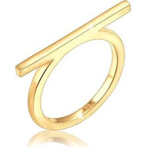 Elli Dames Ring Dames Geo Minimal Blogger Trend Edgy in 925 Sterling Zilver