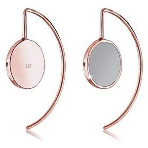 Elli - Creolen Hänger Geo Emaille Minimal 925er Silber Ohrringe 1 ct Damen (42.49 € / 1 ct)