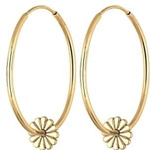 Elli - Creolen Hänger Blume Daisy 925 Sterling Silber 1 ct Damen (67.99 € / 1 ct)