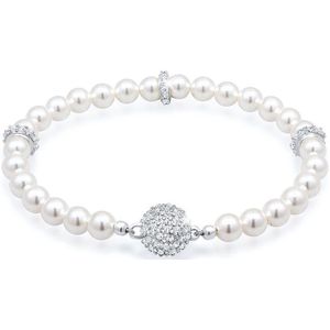 Elli Damesarmband, 925 sterling zilver, kristal, 17cm, Zilver, kristal