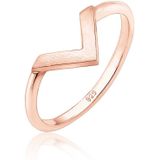 Elli - Ring - V Vorm Basic Trend - 925 Sterling Zilver - Rooskleurig