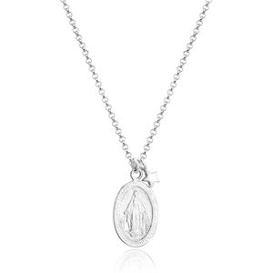 Elli - Marienbild Stern Glaube Ancient Look 925 Silber Ketten 1 ct Damen (49.99 € / 1 ct)