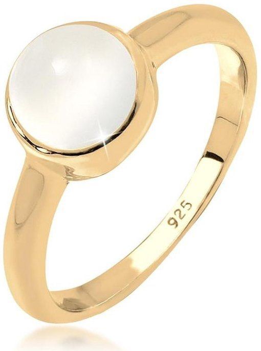 Elli - Trend Bandring Mondstein Edelstein 925 Silber Ringe 1 ct Damen (50.99 € / 1 ct)