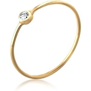 Elli Dames Ring Dames Eenzaam met Kristal in 925 Sterling Zilver