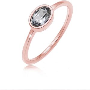 Elli - Damesring - Klassiek Eenvoudig - 925 Sterling Zilver - Met Kristal