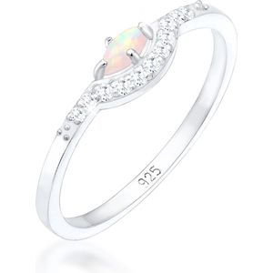Elli Verlobungsring »Elli Ring Vintage Design Zirkonia Marquise Opal 925er Silber«