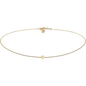 Elli Halsketting Choker Hart Liefde 925 Zilver verguld