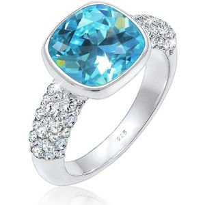 Elli PREMIUM - Aquamarin Kristalle 925er Silber Ringe 1 ct Damen (79.99 € / 1 ct)