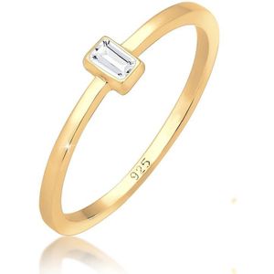 Elli PREMIUM Dames Ring Dames met Geo Topaas Steen Vintage in 925 Sterling Zilver