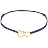 Elli Armband »Herz Nylon Bändchen 925 Sterling Silber«