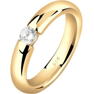 Ring twee delen en twee kleuren met briljant geslepen diamant