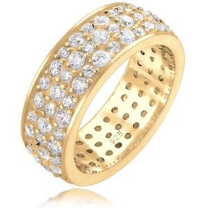 Elli PREMIUM - Bandring Microsetting Zirkonia Kristall 925 Silber Ringe 1 ct Damen (89.99 € / 1 ct)