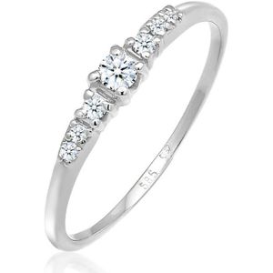 Elli DIAMONDS - Verlobungsring Diamanten (0.11 ct) 585 Weißgold Ringe Damen (379.99 € / 1 ct)