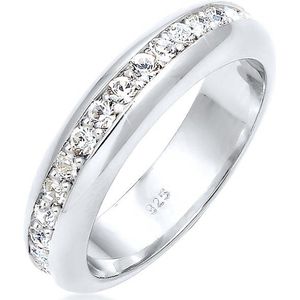 Elli PREMIUM Dames Ring Dames cocktailring met kristallen in 925 sterling zilver