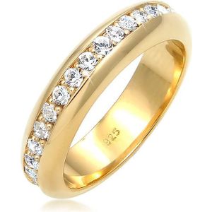 Elli PREMIUM Dames Ring Dames cocktailring met kristallen in 925 sterling zilver