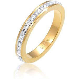 Elli Premium Fingerring »Bandring Geo Shape Kristalle 925 Silber«