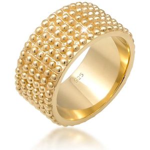 Elli Fingerring »Breit Bandring Dots Kugeln 925 Silber«