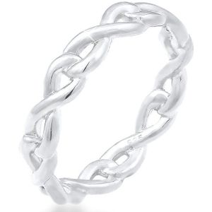 Elli Fingerring Infinity Unendlichkeit Cut-Out Trend 925 Silber