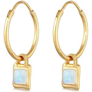 ELLI PREMIUM Oorbellen  blauw / goudgeel / goud