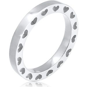 Elli - Bandring Herz Side Cut Out Valentin 925 Silber Ringe 1 ct Damen (31.99 € / 1 ct)