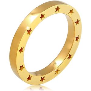 Elli - Bandring Stern Side Cut Out 925 Silber vergoldet Ringe 1 ct Damen (59.99 € / 1 ct)