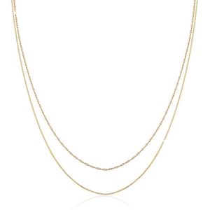 Elli - Halsketting - Dames Choker Basic Venetiaanse Ketting Gedraaid in 925 Sterling Zilver Verguld - Dames
