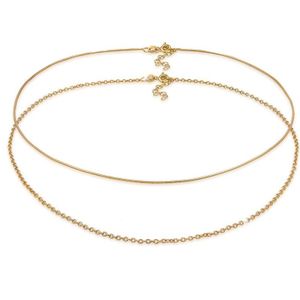 Elli - Choker Set Basic Schlangen Ankerkette 925 Silber Ketten 1 ct Damen (79.99 € / 1 ct)