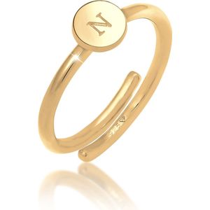 Elli - Buchstabe N Kreis Verstellbar 925 Sterling Silber Ringe 1 ct Damen (49.99 € / 1 ct)