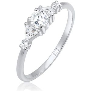 Elli PREMIUM Dames Ring Elli PREMIUM Ring Dames Filigraan Geo Fonkelend met zirkonia kristallen in 925 sterling zilver verguld