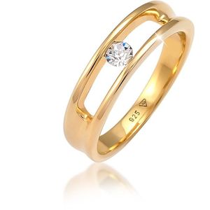Elli - Solitär Kristalle Klassisch 925 Silber Ringe 1 ct Damen (79.99 € / 1 ct)