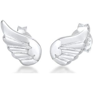 Elli Dames Oorbellen Kinderen Stud Oorbellen Vleugels Engel Religie Symbool in 925 Sterling Zilver Gold Plated