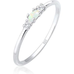 Elli Fingerring »Opal Marquise und Zirkonia 925 Sterling Silber«