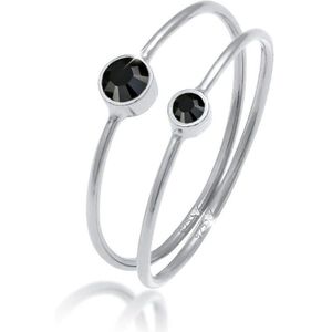 Elli - 2er Set Kristalle 925 Sterling Silber Ringe 1 ct Damen (49.99 € / 1 ct)
