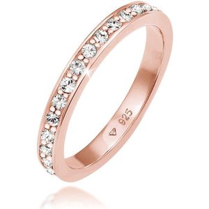 Elli damesring 925 zilver 28 kristal 60 Roségoud 32020151