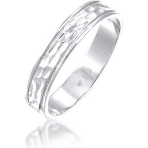 Elli PREMIUM Dames Ring Elli PREMIUM Ring Dames Band Paar Partner Huwelijk Gestructureerd in 925 sterling zilver