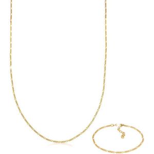 Elli - Figaro Halskette Armband Basic 925 Silber Schmuck-Set 1 ct Damen (59.99 € / 1 ct)