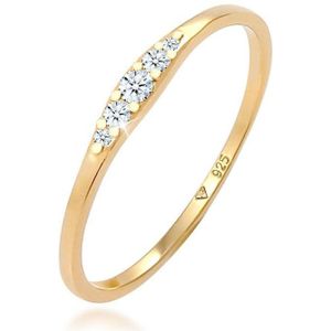 Elli DIAMONDS - Verlobungsring Diamant (0.07 ct) Bridal 925 Silber Ringe 1 ct Damen (152.99 € / 1 ct)