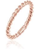 Nenalina - Ring - 925 Sterling Zilver - Dames Crêpe Basic Gedraaid