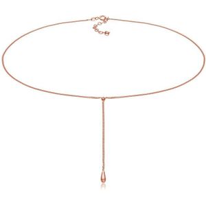 Elli Dames Halsketting Dames Choker Y-chain drop ball boho gemaakt van 925 Sterling Silver
