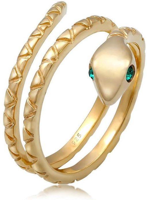 Elli - Pinky Schlange Kristalle 925 Silber Ringe 1 ct Damen (59.99 € / 1 ct)