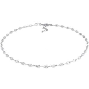 Elli PREMIUM Dames Halsketting Dames Choker Platelet Design Star Look Trend in 925 Sterling Zilver Verguld