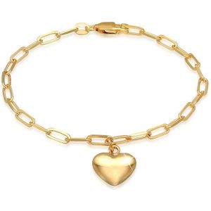 Elli Dames Armband Dames Hart Liefde Links Ovale Trend in 925 Sterling Zilver