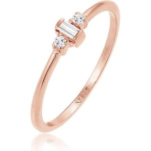 Elli PREMIUM Dames Ring Elli PREMIUM Ring Dames Solitaire Verloving Filigraan met Topaas in 925 sterling zilver verguld