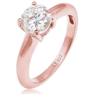 Elli - Solitär Klassisch Zirkonia 925 Sterling Silber Ringe 1 ct Damen (59.99 € / 1 ct)