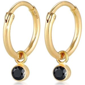 Elli - Creolen Hänger Rund Zirkonia Anhänger 925 Silber 1 ct Damen (59.99 € / 1 ct)