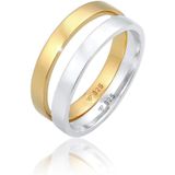 Elli - Duo Basic Classic - Damesring - Bi-Color - 925 Sterling Zilver Verguld