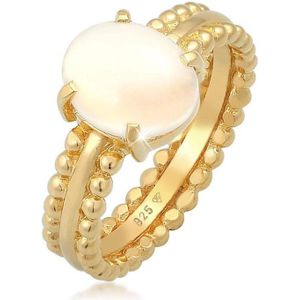 Elli Premium Fingerring »Mondstein Edelstein Oval Elegant 925 Silbe«