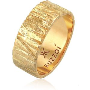 KUZZOI - Bandring Breit Struktur Gehämmert 925 Silber Ringe 1 ct Herren (67.99 € / 1 ct)